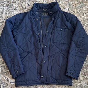 J. Crew Men's Dark Blue Quilted Thermal Jacket